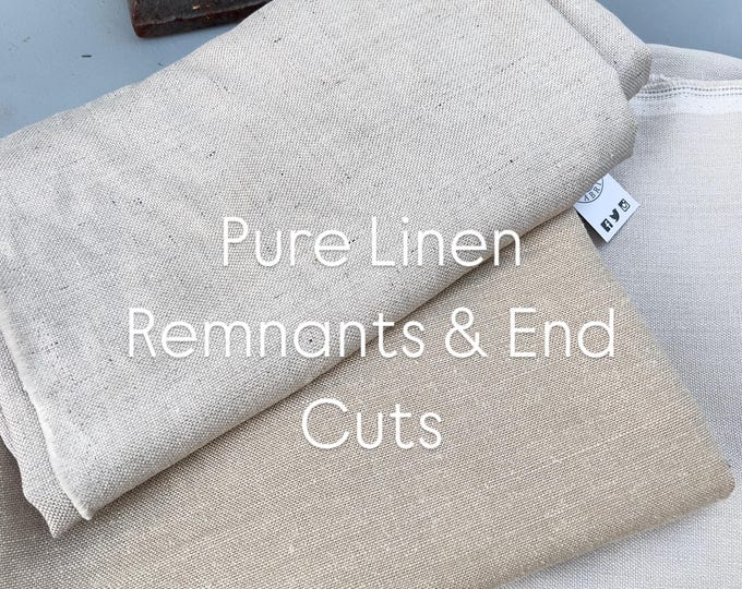 Heavy weight linen fabric Remnant- Discount fabric end cut- 100% linen sample cut, premium upholstery weight linen, 3 yards wholesale linen