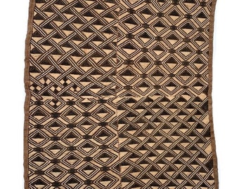 Kuba Cloth Tapestry Wall Decor | Rug Wall Hanging | African Kuba Shoowa Tribal Tapestry, Morrissey Fabric