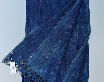 Vintage Mud Cloth, Dark Indigo Blue Denim Mudcloth, Vintage African Textile, Modern Mud, Morrissey Fabric