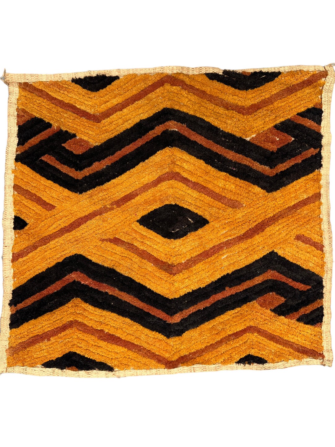 Handwoven Kuba Cloth Unique African Textile Interior Design Vintage Photo Inspiration
