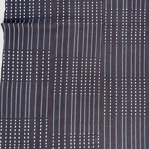 Karo Gestreiftes Schlammtuch, Afrikanischer stoff, Vintage Textile grau und blau Bild 9