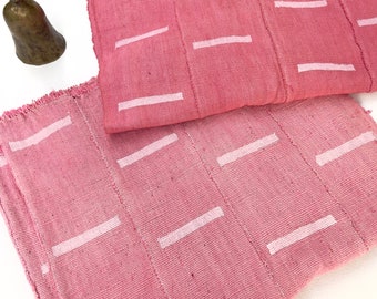 Pink Mud Cloth, African mud cloth fabric, Mudcloth throw, Ethically sourced from Mali, Morrissey Fabric