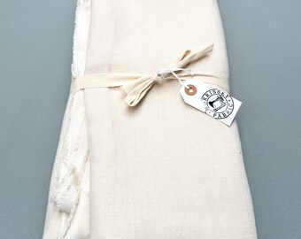 Upholstery weight linen fabric Remnant- Discount fabric end cut- Ivory cream 100% linen sample cut, premium linen, 3 yards linen