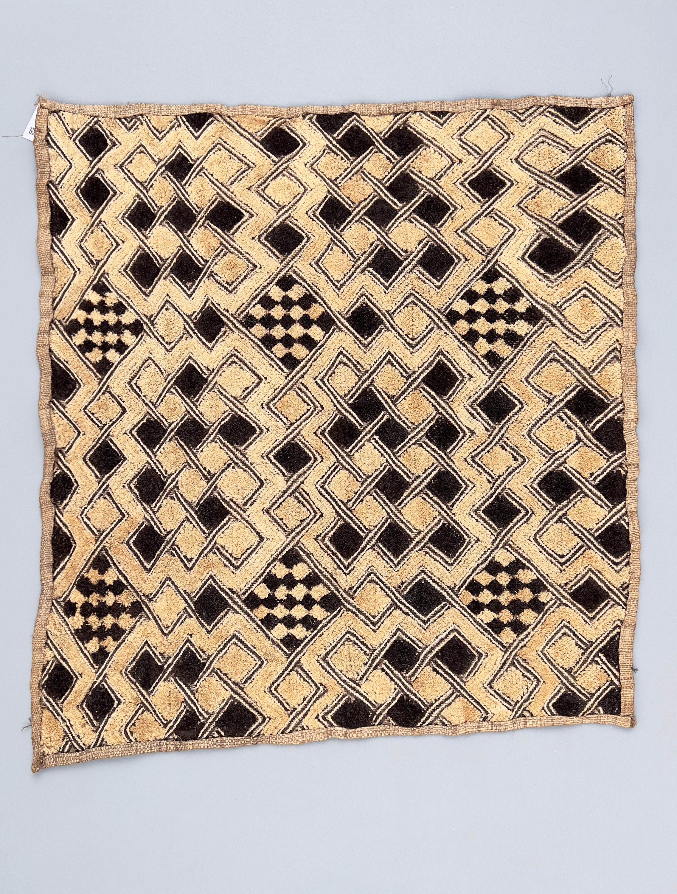 Vintage African Kuba Cloth, Shoowa textile, Wall Decor Rug Wall