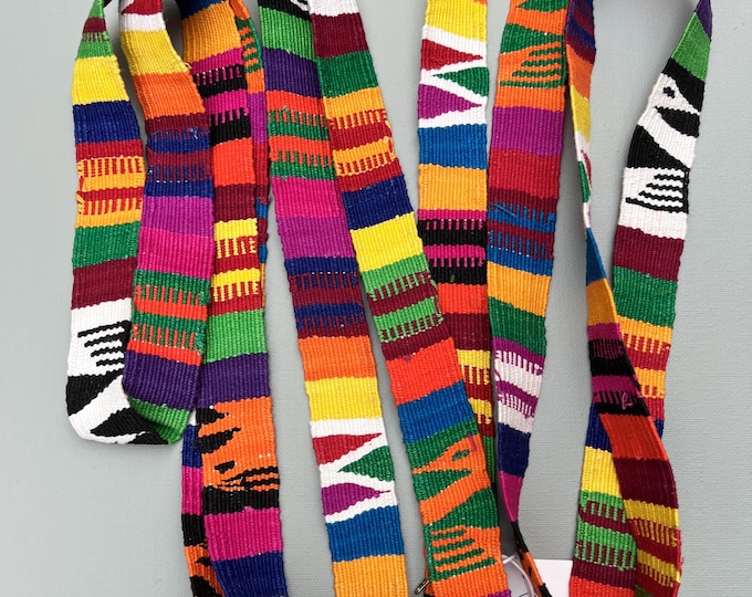 Hand-Made Guatemalan trim, multi color decorative trim, 4 yards strapping, rainbow color ribbon, purse straps, Guatemalan trim, 4 Yard Piece
