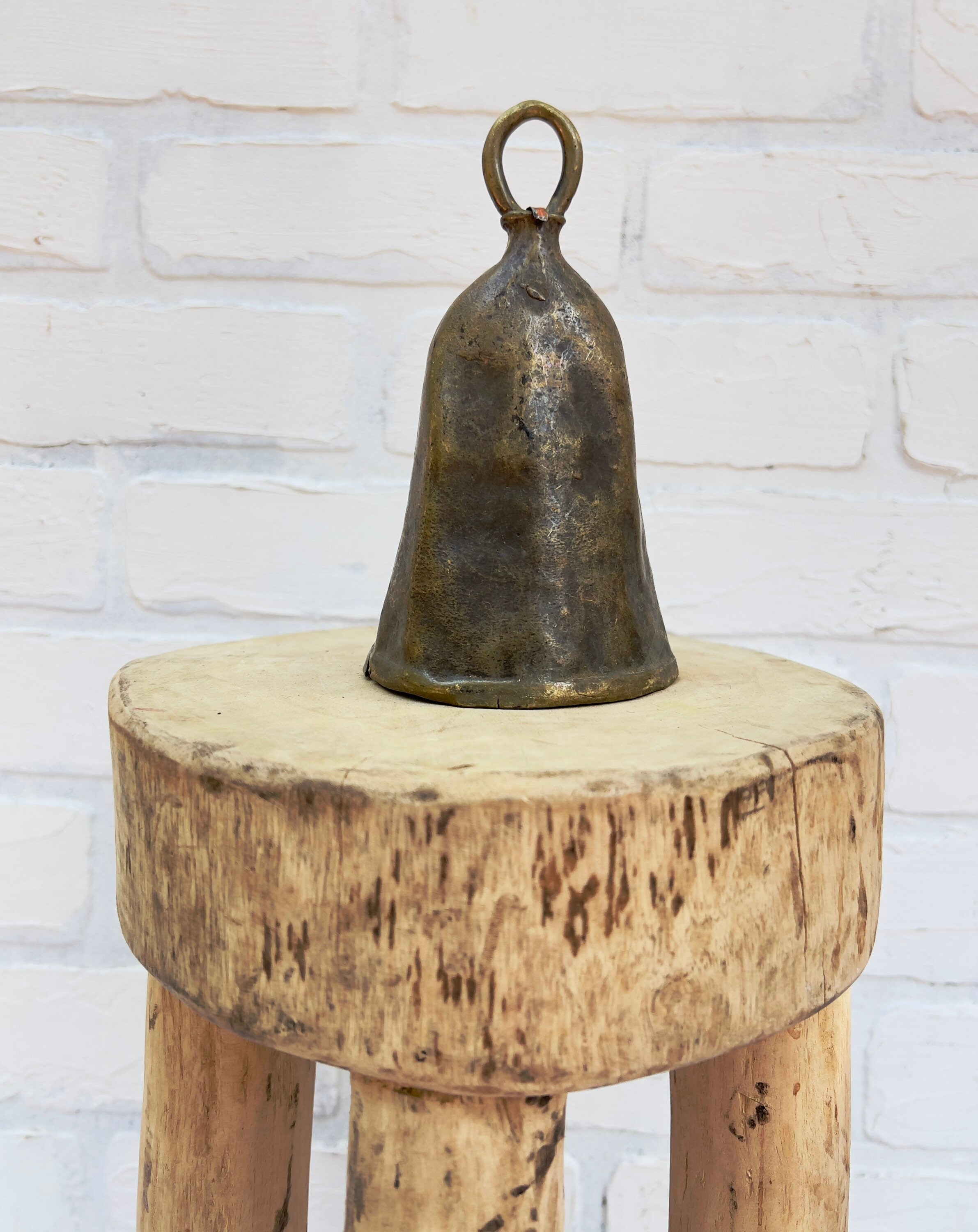 Vintage, Brass Cow Bell, Rustic African hand made brass bell, Home Decor, Antique brass Bell