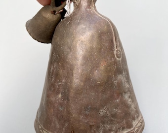 Rustic Bronze Bell Set: Handmade Farmhouse Decor