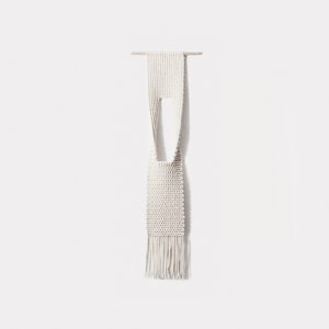 Modern fiber art, macrame wall hanging, minimalist wall art by WAVES&#39;N&#39;ME