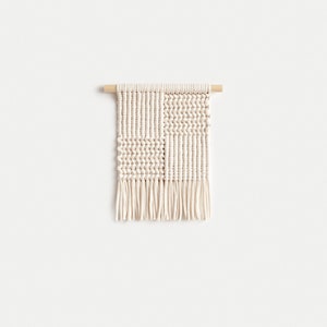 Geometric macrame wall hanging, small tapestry by WAVES'N'ME