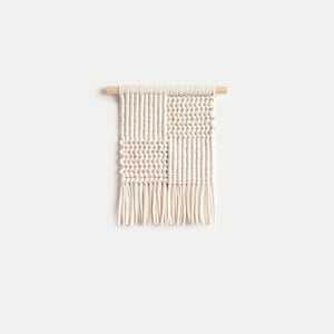 Geometric macrame wall hanging, small tapestry by WAVES'N'ME