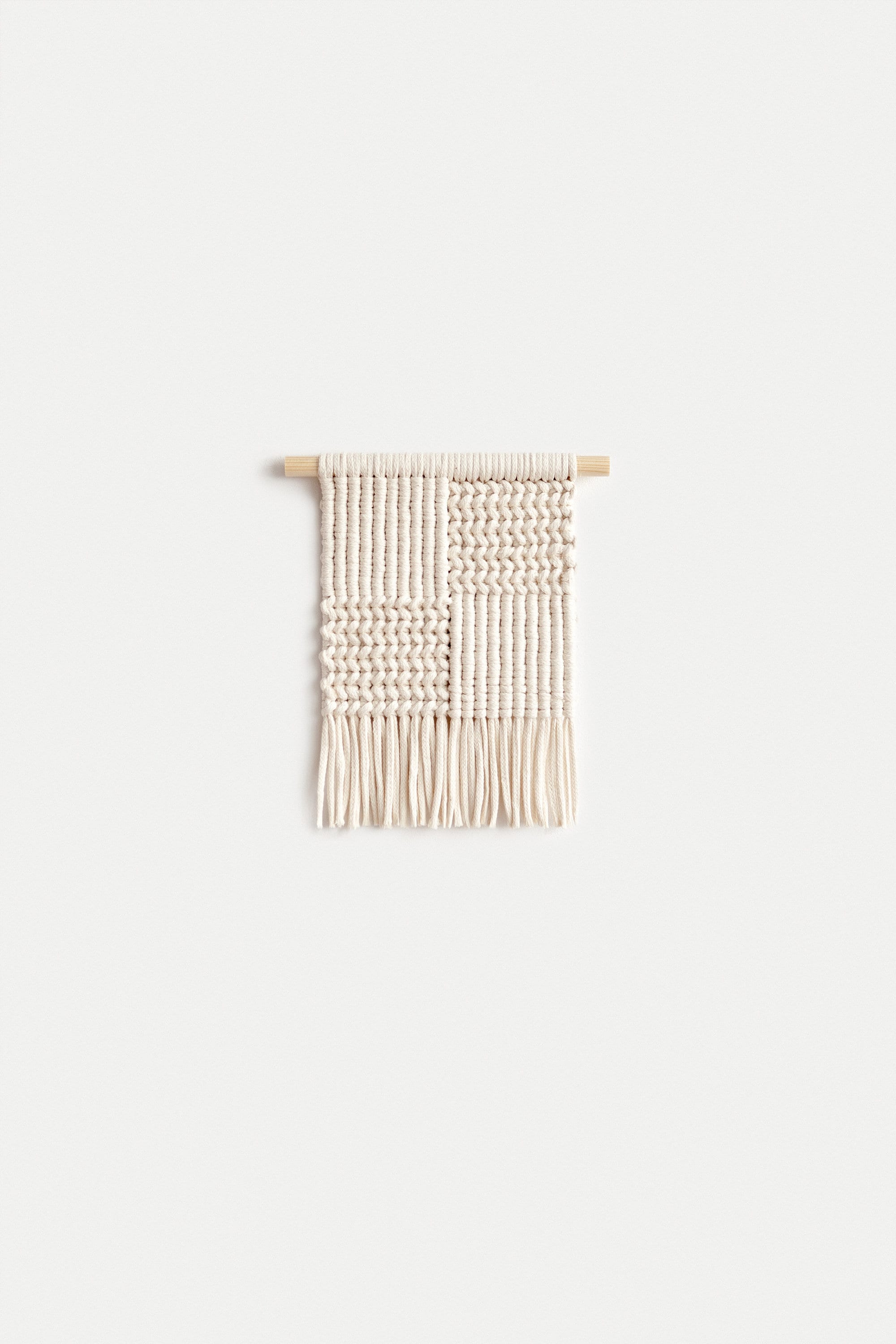 Geometric macrame wall hanging, small tapestry by WAVES'N'ME