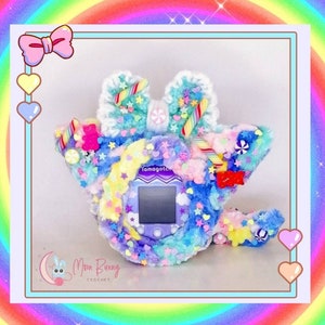 Sweet Rainbow Kitty Velvet Tamagotchi Cover