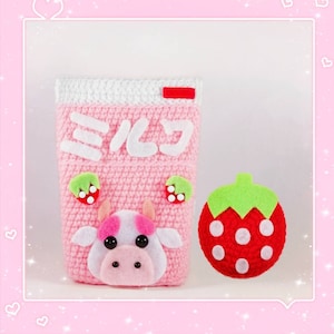 Strawberry Milk Tamagotchi Cover and Pouch Duo Set