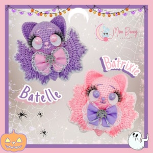 Batrixie and Batelle Amigurumi Plushies