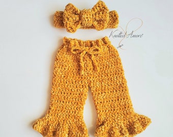 crochet bell bottom pants