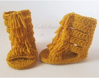 crochet baby gladiator sandals