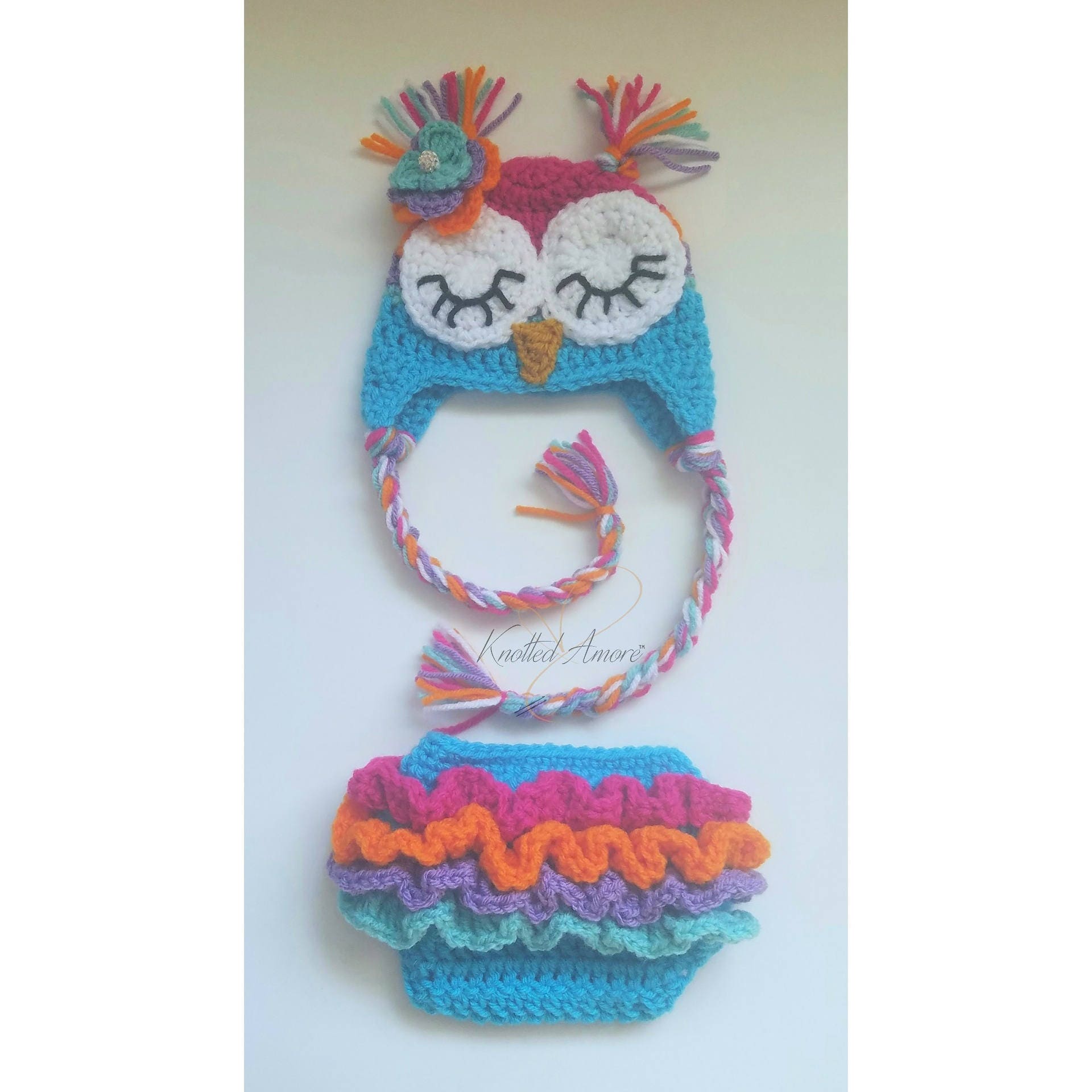 Crochet Owl Hat, Baby Girl Hat, Baby Owl Hat , Newborn Photo Prop, Woodland Animal Hat, Photo Prop, 