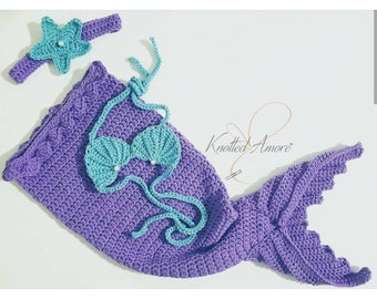 Crochet mermaid photo prop, baby mermaid tail , mermaid baby outfit,mermaid costume, mermaid blanket, baby shower mermaid gift