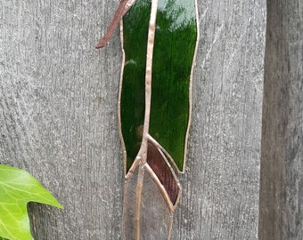 Wing Feather-Clear Iridescent/Pink/Green/Copper