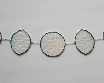 Small Clear Iridescent Moon Phase Garland