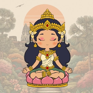 Khmer Apsara, Khmer sticker, Multiple Designed Decorative stickers