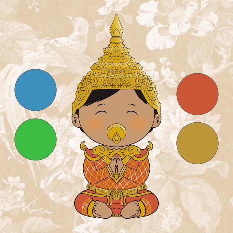 Baby Boy Prayer Khmer Decorative Stickers Etsy