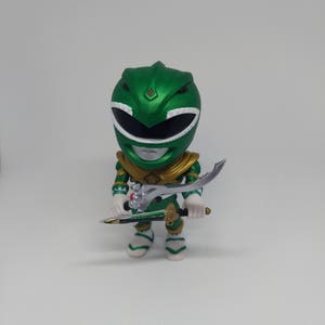 Mighty Morphin Power Rangers METALLIC &quot;Movie&quot; Green Ranger Custom The Loyal Subjects Vinyl Figure MMPR