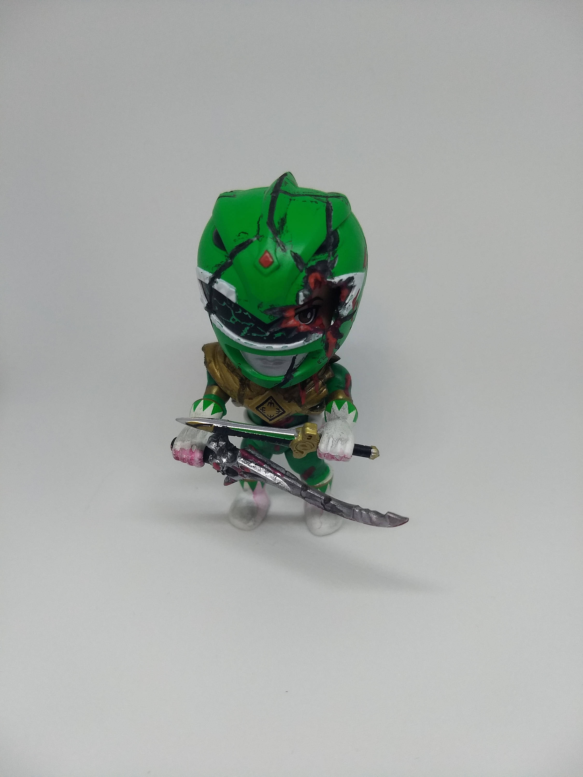 Machtige Morphin Power Rangers Kampf Beschadigt Green Ranger Etsy