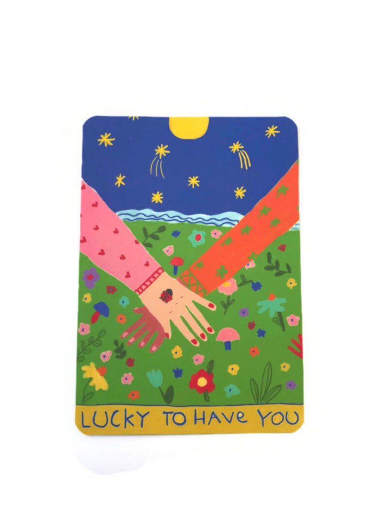 Carte Lucky to have You - carte amour - carte amitié image 2