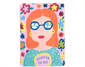 Carte bonheur en vue -  carte réconfort - espoir - message positif - ca va aller - encouragement - carte a message  - motivation - bonheur