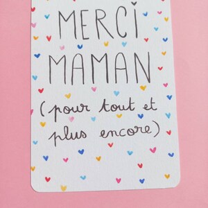 Carte Merci Maman - Carte Fête des Mères - Carte Anniversaire Maman afbeelding 2