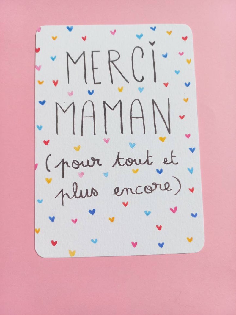 Carte Merci Maman - Carte Fête des Mères - Carte Anniversaire Maman afbeelding 2