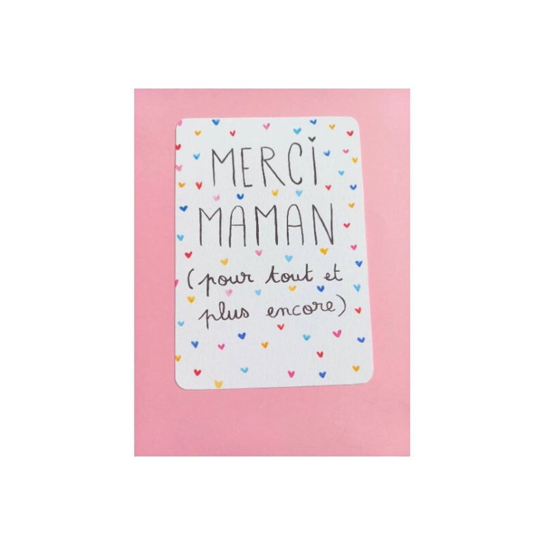 Carte Merci Maman - Carte Fête des Mères - Carte Anniversaire Maman afbeelding 1