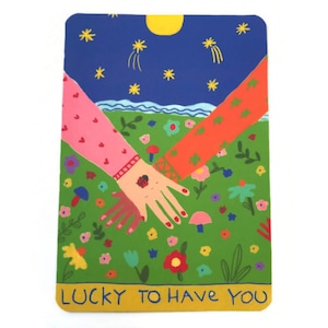 Carte Szczęście, że Cię mam - carte amour - carte amitié