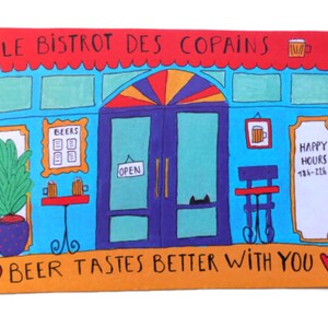 Carte beer tastes better with you - carte ami - carte colorée - carte bière - carte alcool - meilleure amie - amie - carte a message image 2