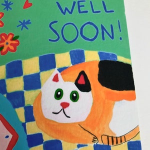 Carte get well soon - carte réconfort - carte bon rétablissement - message positif - ca va aller - encouragement - carte a message image 3