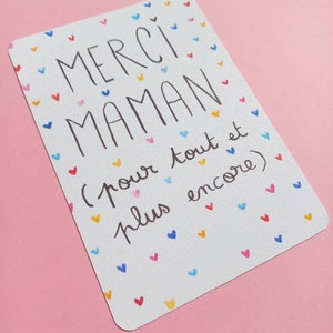 Carte Merci Maman - Carte Fête des Mères - Carte Anniversaire Maman afbeelding 4