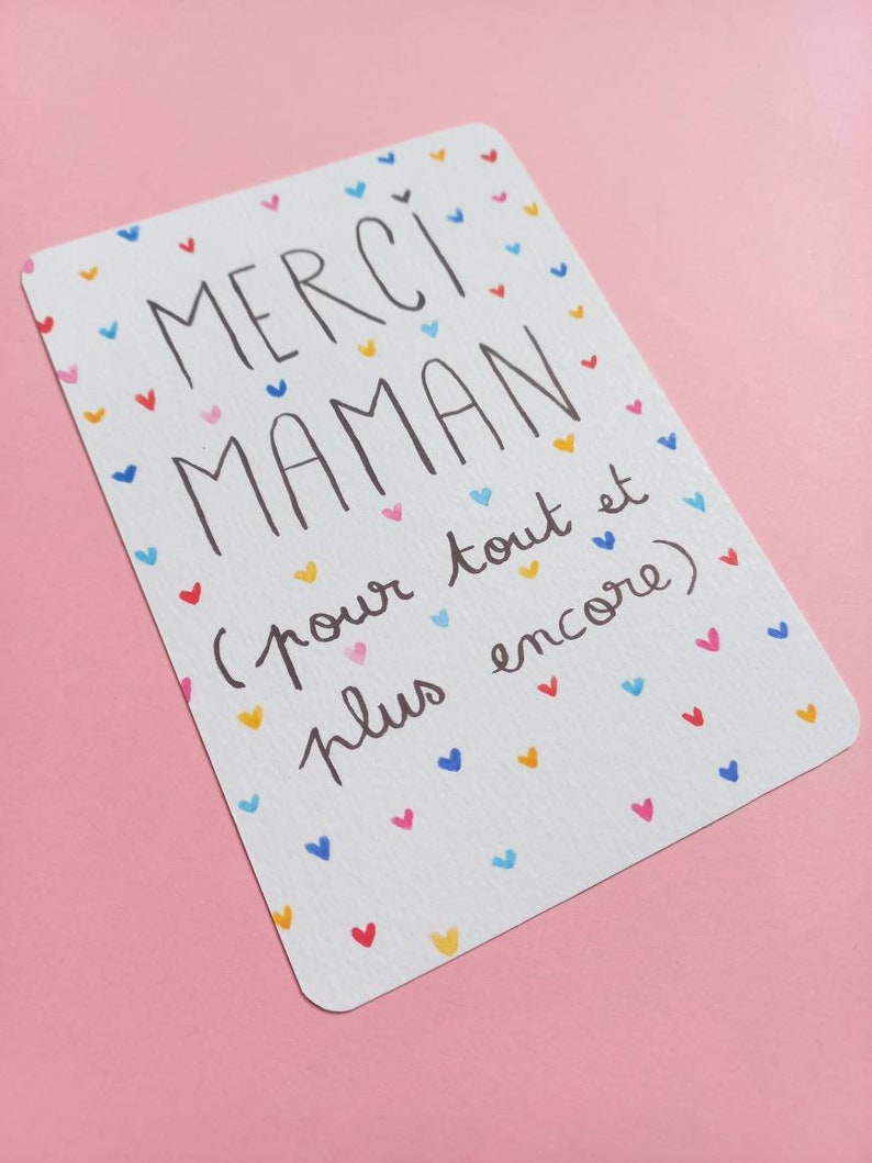 Carte Merci Maman - Carte Fête des Mères - Carte Anniversaire Maman afbeelding 4