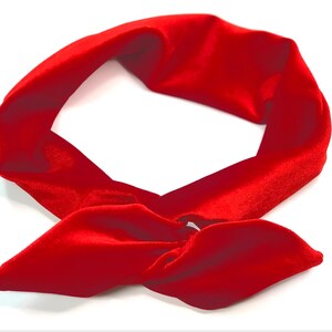 True Red Velvet wire Tie Band image 9