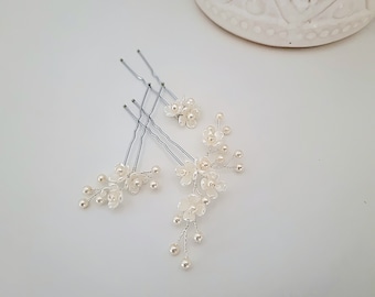 Épingles à cheveux de mariée, accessoires de cheveux de mariage, postiche de mariée, fleurs pour cheveux, bijoux de cheveux de mariage, pince à cheveux de mariée, mariée, OPHELIA