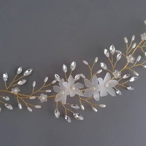 LILLIAN | bridal hair vine | wedding hair piece | bridal headpiece | bridal hair accessories | flower hair piece