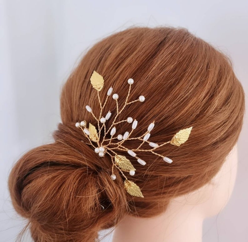Gold Leaf Hair Pins Silver Leaf Hair Pins Bridal Hair Etsy
