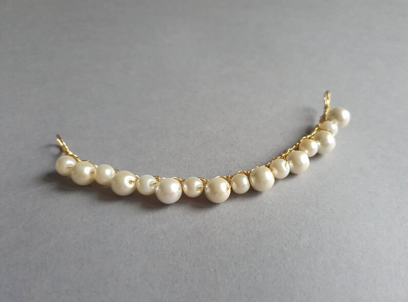 pearl hair vine gold rose gold pearl headpiece wedding headpiece Bridal hair vine pearl Hir clip silver bridesmaid hair accessory