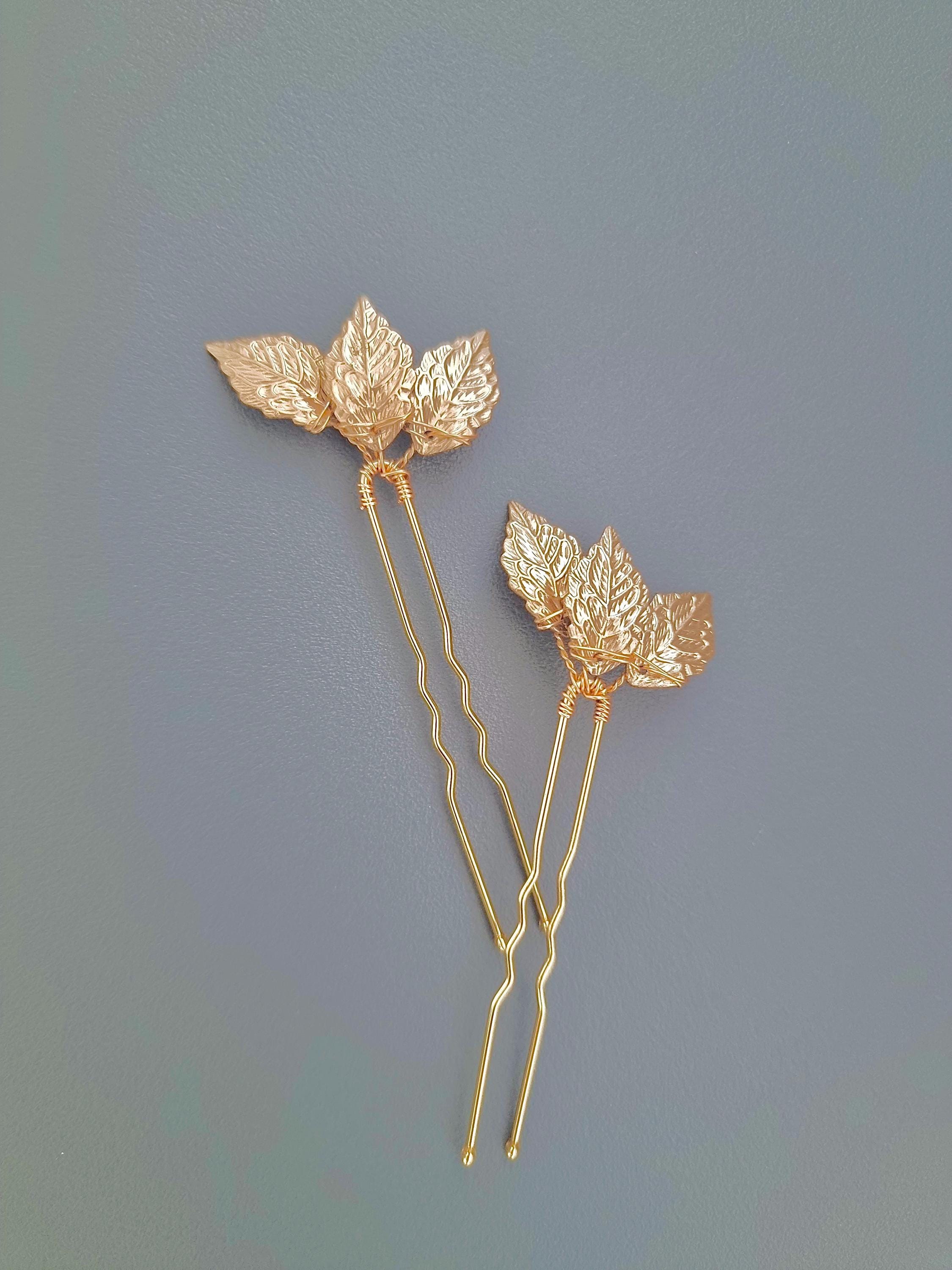 Barrette Pour Cheveux Dorée - Modèle 1, Pour Tous Types De Cheveux - Neuf Avec étiquettes