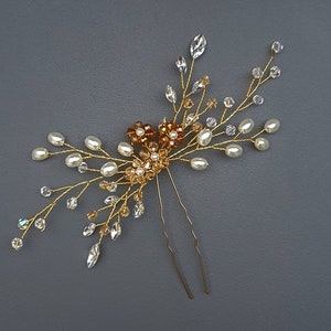 Braut Haarnadeln, Hochzeit Haarschmuck, Blumen Perle Haarnadel, Hochzeit Haarschmuck, Gold Blume Haarnadel, Perle Hochzeit Haarnadeln, Braut