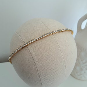 Sparkly Crystal Headband: Gold Party Hairband