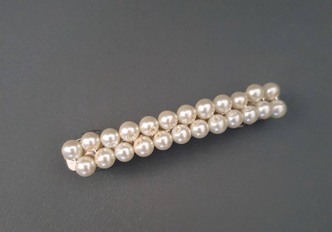 Pearl Hair Slide Barrette Pearl Barette Hair Slides Etsy
