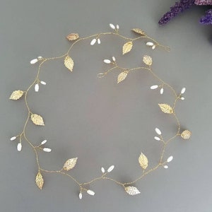 ELOISE | leaf hair vine | bridal hair accessories | bridal hair piece | wedding hair piece | wedding headband | leaf hair band | boho bridal