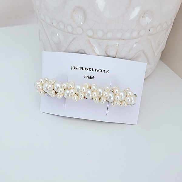 Barrette en perles, barrette en perles, barrettes, cadeau de Noël, cadeau pour fille, cadeau pour femme, accessoire pour cheveux en perle, remplissage de bas