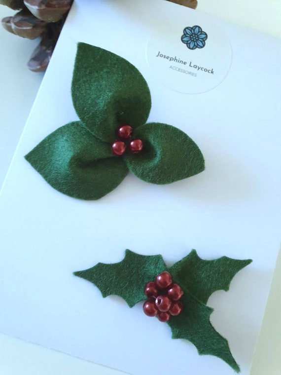Christmas Hair Clips Christmas Hair Accessories Christmas Brooch